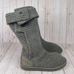 Ugg Women’s Size 7 Cardy Classic Tall High Boots Gray Black